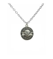 Guns N' Roses Rock Metal Grup Temalı yuvarlak Zincir Kolye – 60 cm Unisex Takı (Gümüş)