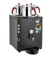 Remta Jumbo Çay Makinesi-40 litre-3 demlik dahil Şamandıralı (Şebeke) Siyah