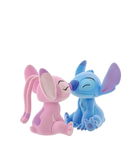 Stitch ve Angel Kadife Kaplama Reçine Figür Biblo