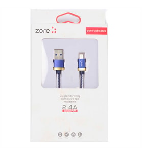 Zore Poro Micro Usb Kablo 1M (Beyaz)