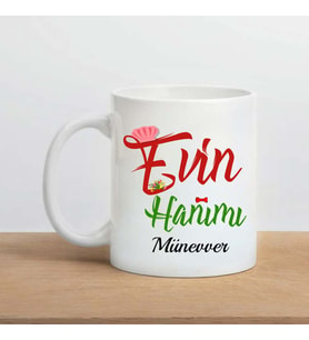 Evin Hanımı Kupa Bardak (Beyaz)