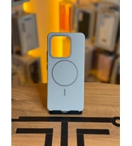 Redmi Note 14 Uyumlu MagSafe Özellikli Premium Deri Görünümlü Kılıf (Bej)