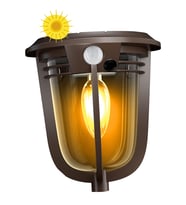 Greentech Güneş Enerjili Hareket Sensörlü, Cob Led Duvar Aplik / GT-SL18