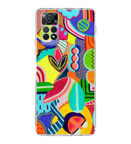 PrintiFy Xiaomi Redmi Note 12 Pro 4G ile Uyumlu 1mm Slim Fit Retro Colors 6 Baskılı Şeffaf  Kılıf