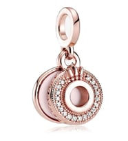 Köpüklü Pave Dangle Charm