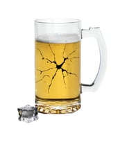 Kırık Model Bira Bardağı - Bira Bardak (Şeffaf)