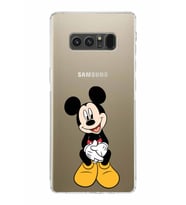Samsung Galaxy Note 8  Kamera Korumalı Kapak Mickey Mouse Tasarımlı  Şeffaf  Kılıf