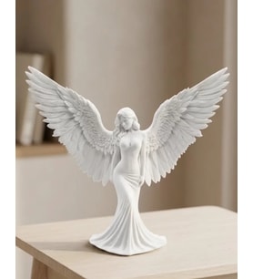 Dekoratif Melek İnsan Figürlü 3d Heykel Biblo Modern Ev Dekoru