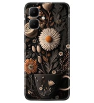 Infinix Smart 10 Kılıf Boutique Baskılı Resimli Kahve Çiçek Pcode -095