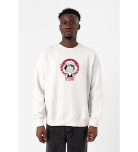 One Piece Anime Monkey D Luffy Beyaz Erkek 2ip Sweatshirt