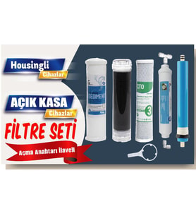 Açık Kasa Su Arıtma Cihazı Filtre Bakım Seti Standart Membranlı