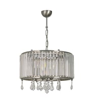 Avize Çarşısı Roni Mat Krom Renkli, Kristal Taşlı, Sarkıt Avize, BS.7433-50-45