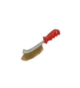 Mey İthalat® Eğri Saplı Tel Fırça Tek Sıra ( Plastik Saplı)