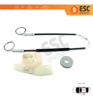 Peugeot 407 6E 6D 2004-2011 4/5 Kapı 9644893780 İçin Elektrikli Arka Sol Cam Kriko Tamir Seti