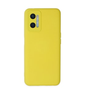 Oppo A96 Kılıf Nano İçi Kadife Silikon - Sarı