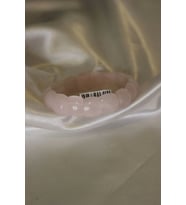 Pembe Quarts Doğal Taş Bileklik Hand Made