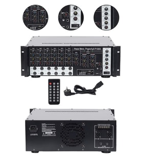 Hepa Merz P1000 6 Kanal 2x500W Stereo Amfi 1000W Power Mikser Bluetooth USB 100V Hat Trafolu
