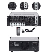 Hepa Merz P1000 6 Kanal 2x500W Stereo Amfi 1000W Power Mikser Bluetooth USB 100V Hat Trafolu