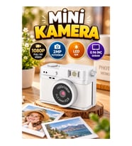 Mini Retro Dijital Kamera – 1080P Full HD Video, 2MP Fotoğraf, LED Işık ve 0.96 İnç Ekran