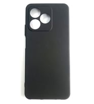 Realme C53 Yumuşak Slikon Kılıf Kadife Dokulu Mat Siyah