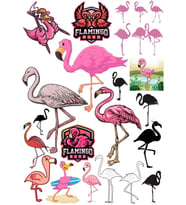 Flamingo Sticker Set 15 Parça Telefon, Tablet, Defter, Laptop Sticker