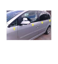 VW Touran Krom Cam Çıtası 8 prç. 2009 Üzeri P. Çelik