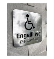 Metallice Silver Seri Engelli Wc Yönlendirme Tabelası -