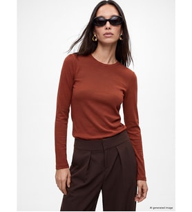 LCW EVERYDAY Bordo Bisiklet Yaka Kadın Fitilli Body
