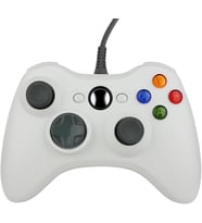 Xbox 360/Slım -PC Laptop uyumlu titreşimli USB Kablolu Oyun Kolu (pc Ve Xbox 360 Uyumlu) - Beyaz (Beyaz)