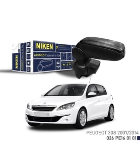 Niken Peugeot 308 2007-2013 Araca Özel Kol Dayama Siyah (Karışık)