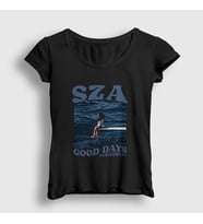 Presmono Kadın Siyah Good Days Müzik Sza T-Shirt 475179tt