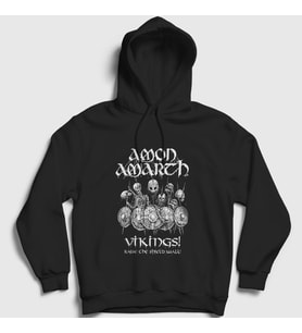 Presmono Unisex Siyah Throne Amon Amarth Kapüşonlu Sweatshirt 9145tt