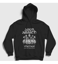 Presmono Unisex Siyah Throne Amon Amarth Kapüşonlu Sweatshirt 9145tt