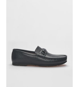 Hakiki Deri Lacivert Tokalı Erkek Loafer