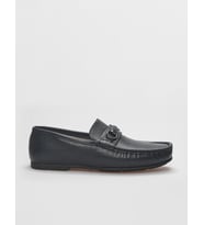 Hakiki Deri Lacivert Tokalı Erkek Loafer