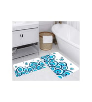 Rovigo Home Dijital Baskılı 2'li Banyo paspas Takımı RVG5271 (Mavi)