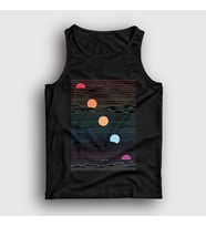 Presmono Unisex Siyah Sun Phases Güneşin Fazları Atlet 551711tt