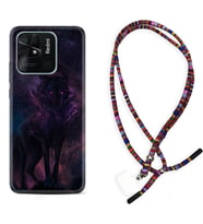 Xiaomi Redmi Note 7 8 9 Pro 10 2022 10 Pro 10S Kılıf Boyun Asklı Rasta Silikon Black Purple Wolf 1791