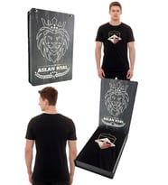 Galatasaray Orijinal Sıfır Yaka Siyah Gs İcardi T-Shirt Gs Aslan Baskılı Kutulu (STD)