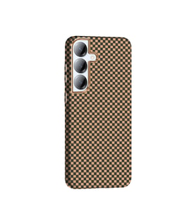 Galaxy S25 Kılıf M-safe Şarj Özellikli Karbon Fiber Görünümlü Gros Kapak Desert Titanyum
