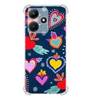 PrintiFy İnfinix Hot 30i Uyumlu Retro Color 3 Baskılı Şeffaf Köşe Korumalı Antişok Kılıf