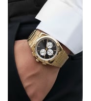 Modern Lüks ve Günlük Kullanıma Uygun Premium Erkek Saati (Siyah - Altın Rengi)