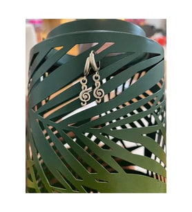 Sol Anahtar Erkek Küpe (Metal)