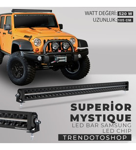 Superior Mystique 105 cm 520w Amber Beyaz Angel Off Road Led Bar