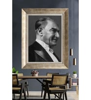 Gümüş Çerçeveli Atatürk Tablo za228