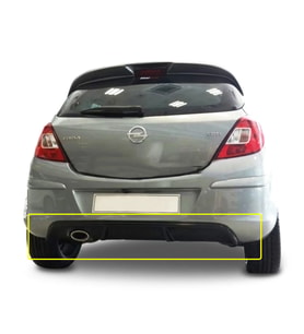 Opel Corsa D Difüzör Kapalı Difüzör Parlak Siyah Difizör Plastik 2006-2014