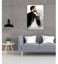Düğün Fotoğrafı Kişiye Özel Cam Tablo