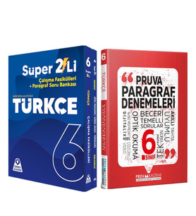 Örnek Akademi 6.Sınıf Türkçe Süper İkili ve Pruva Akademi Paragraf Deneme Seti 3 Kitap