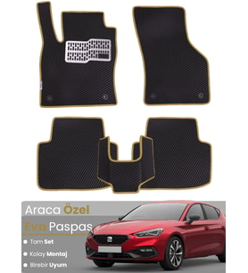 SEAT LEON KL (2020-2024) Uyumlu EVA Paspas Tam Set–Oto Paspas,Araca Özel,Kolay Montaj