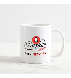 Başkan Kupa Bardak (2. Tasarım) (Beyaz)